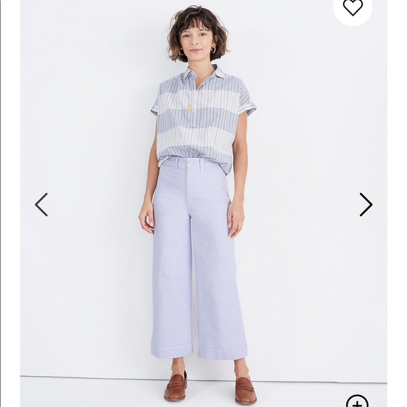 NWT Madewell Petite Emmett Wide-Leg Crop Pants - Picture 2 of 10